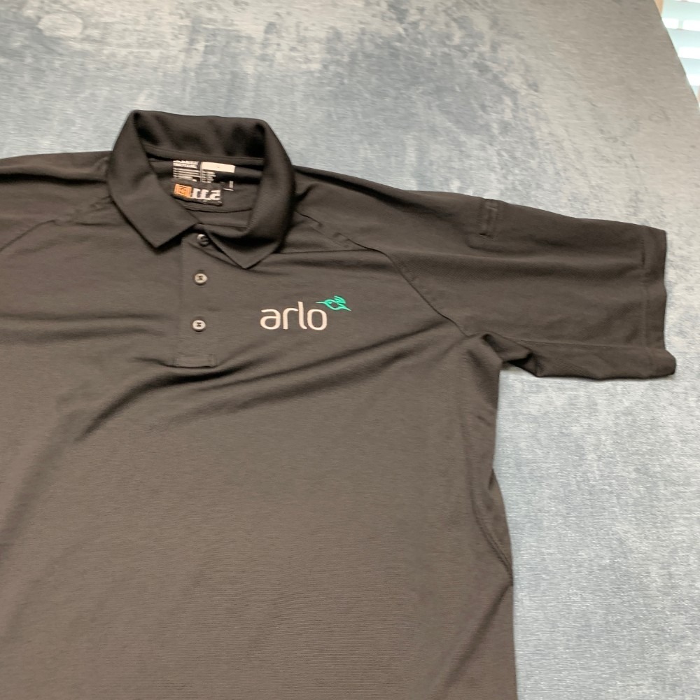 5.11 Tactical Arlo Polo Shirt Mens L Black Dark Wash Raglan Sleeve Tennis Golf - Picture 5 of 15